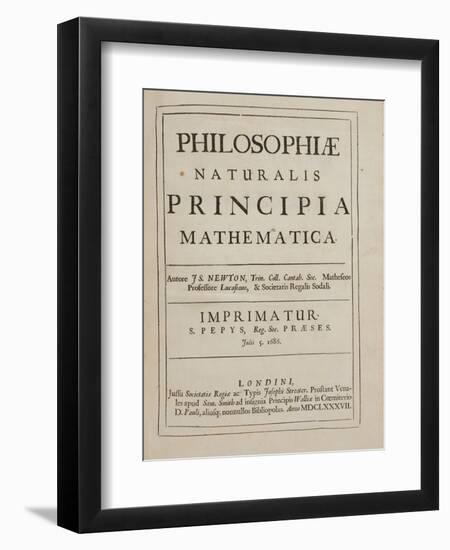 Philosophiae Naturalis Principia Mathematica-Sir Isaac Newton-Framed Giclee Print