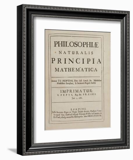 Philosophiae Naturalis Principia Mathematica-Sir Isaac Newton-Framed Giclee Print