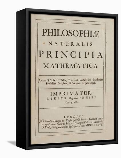 Philosophiae Naturalis Principia Mathematica-Sir Isaac Newton-Framed Premier Image Canvas