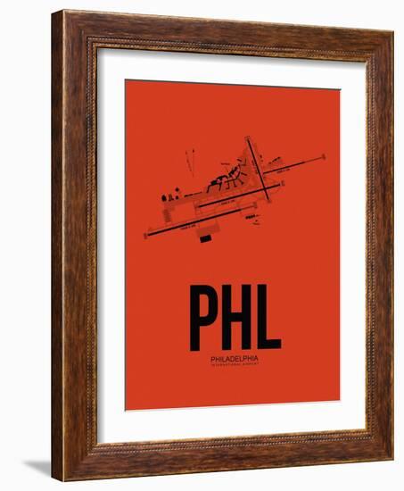 PHL Philadelphia Airport Orange-NaxArt-Framed Art Print