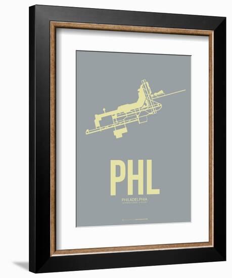 Phl Philadelphia Poster 1-NaxArt-Framed Art Print