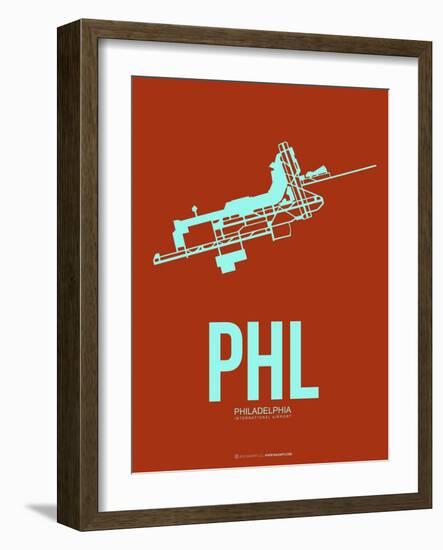 Phl Philadelphia Poster 2-NaxArt-Framed Art Print