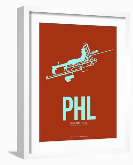 Phl Philadelphia Poster 2-NaxArt-Framed Art Print