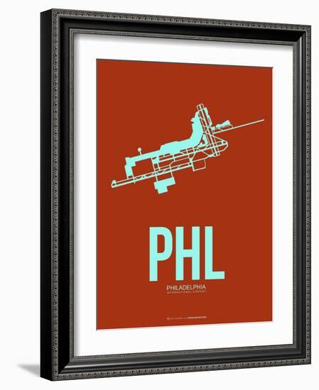 Phl Philadelphia Poster 2-NaxArt-Framed Art Print