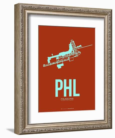 Phl Philadelphia Poster 2-NaxArt-Framed Art Print