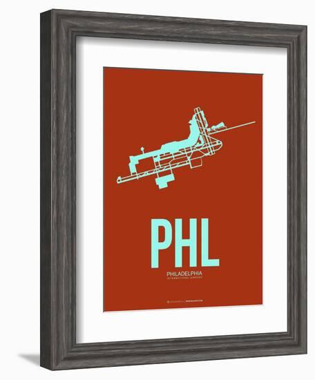 Phl Philadelphia Poster 2-NaxArt-Framed Art Print