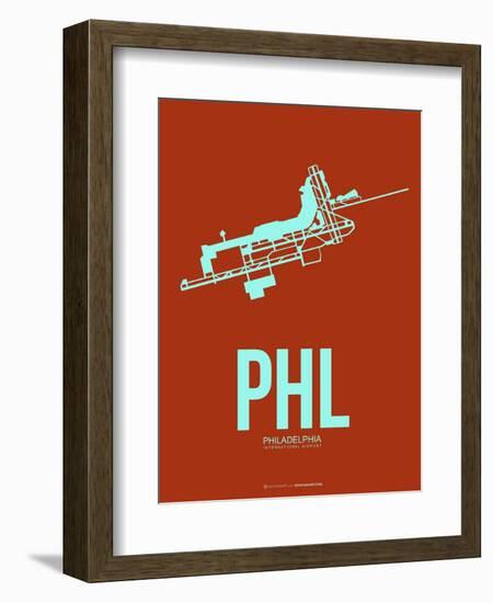 Phl Philadelphia Poster 2-NaxArt-Framed Art Print