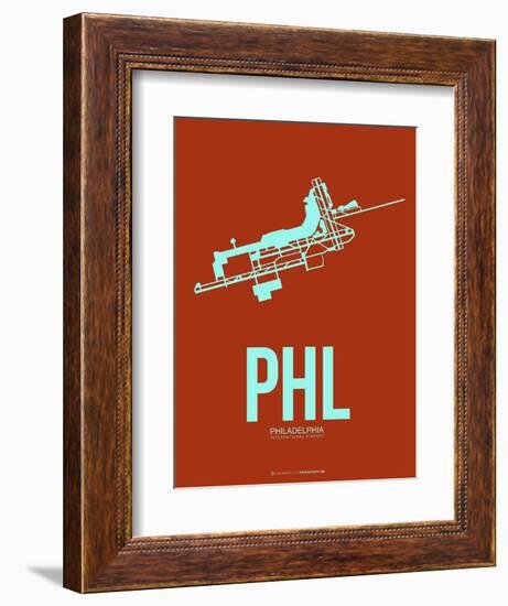 Phl Philadelphia Poster 2-NaxArt-Framed Art Print