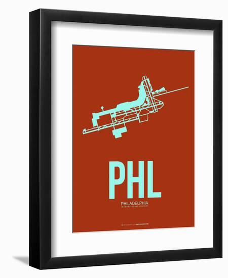 Phl Philadelphia Poster 2-NaxArt-Framed Art Print