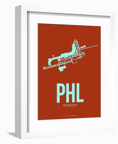 Phl Philadelphia Poster 2-NaxArt-Framed Art Print