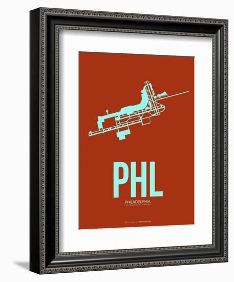 Phl Philadelphia Poster 2-NaxArt-Framed Art Print