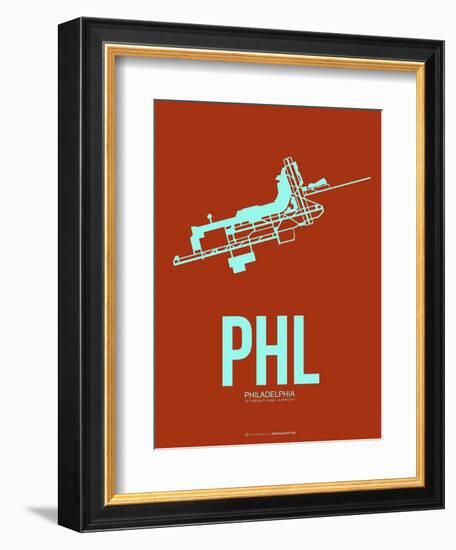 Phl Philadelphia Poster 2-NaxArt-Framed Art Print