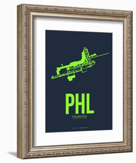 Phl Philadelphia Poster 3-NaxArt-Framed Art Print