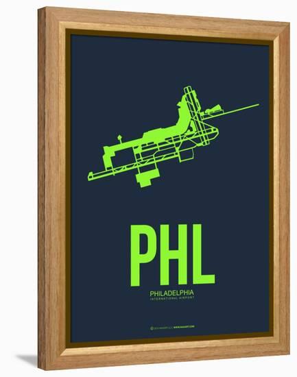 Phl Philadelphia Poster 3-NaxArt-Framed Stretched Canvas