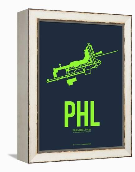 Phl Philadelphia Poster 3-NaxArt-Framed Stretched Canvas