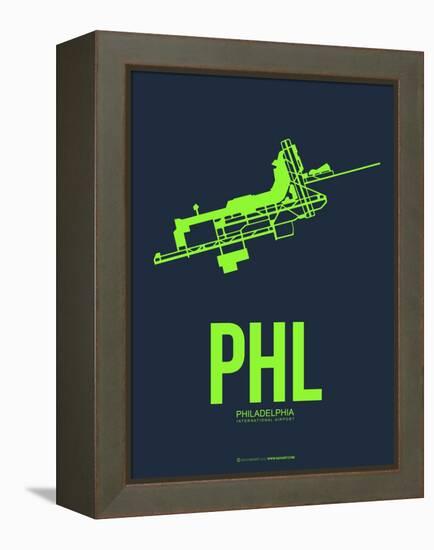 Phl Philadelphia Poster 3-NaxArt-Framed Stretched Canvas