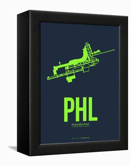 Phl Philadelphia Poster 3-NaxArt-Framed Stretched Canvas