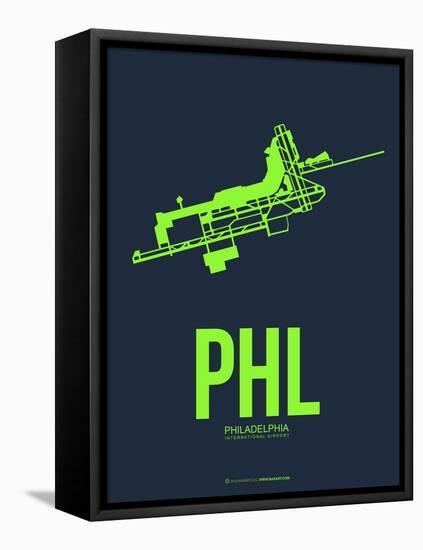 Phl Philadelphia Poster 3-NaxArt-Framed Stretched Canvas