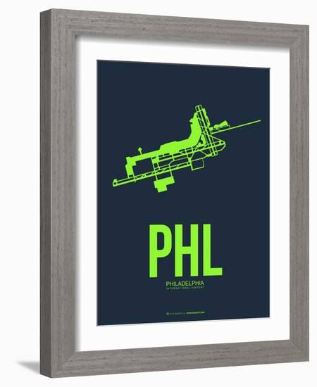 Phl Philadelphia Poster 3-NaxArt-Framed Art Print