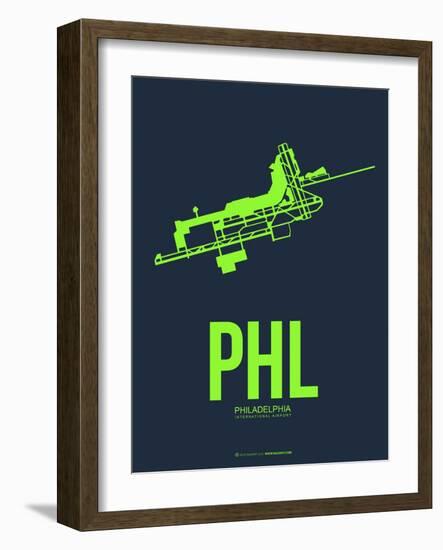 Phl Philadelphia Poster 3-NaxArt-Framed Art Print