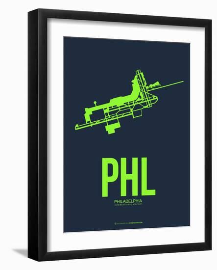 Phl Philadelphia Poster 3-NaxArt-Framed Art Print