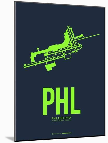 Phl Philadelphia Poster 3-NaxArt-Mounted Art Print