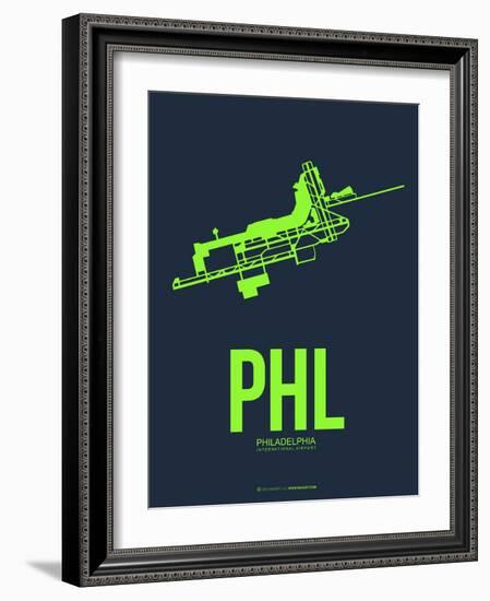 Phl Philadelphia Poster 3-NaxArt-Framed Art Print