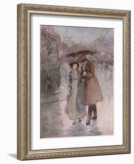 Phoebe: It Was Raining, and My Face Was Wet-Hugh Thomson-Framed Giclee Print