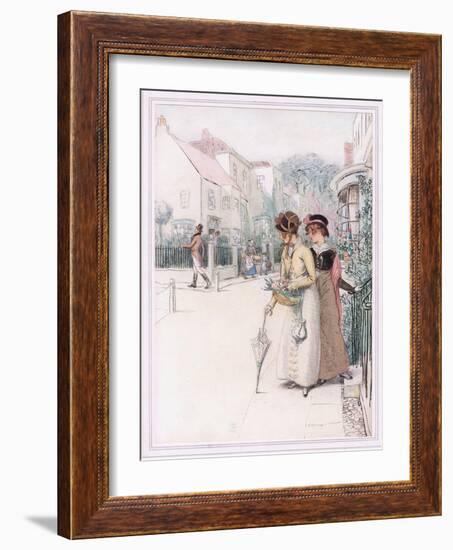 Phoebe: You Know How Gallantly He Swings His Cane-Hugh Thomson-Framed Giclee Print