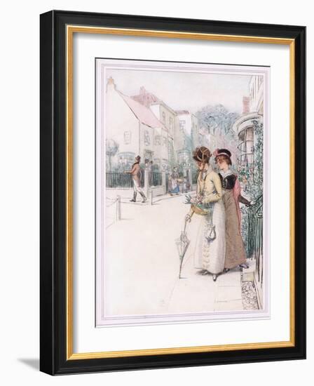 Phoebe: You Know How Gallantly He Swings His Cane-Hugh Thomson-Framed Giclee Print