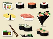 I Love Sushi !-Phoebe Yu-Framed Art Print