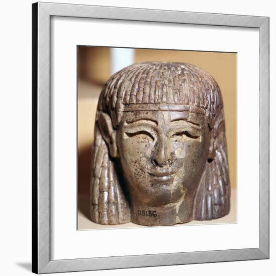 Phoenician ivory head found at the Burnt Palace in Nimrud, 8th century BC-Unknown-Framed Giclee Print