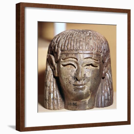 Phoenician ivory head found at the Burnt Palace in Nimrud, 8th century BC-Unknown-Framed Giclee Print