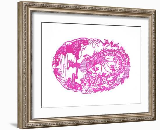 Phoenix and Flowers, Xi'an, China, 1988-null-Framed Giclee Print