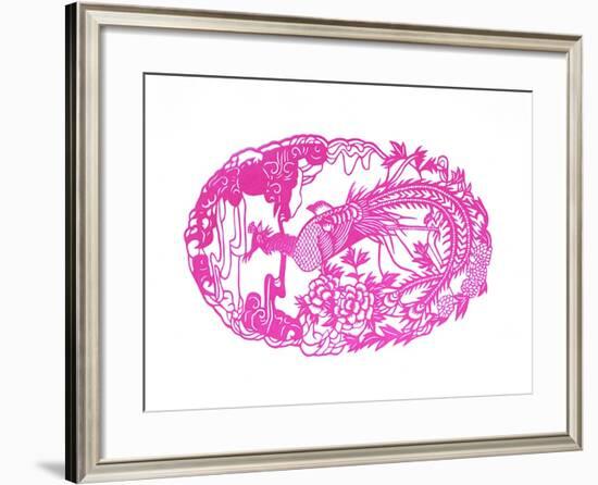 Phoenix and Flowers, Xi'an, China, 1988-null-Framed Giclee Print