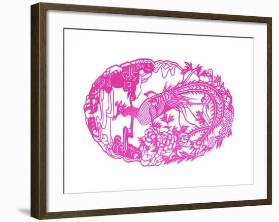 Phoenix and Flowers, Xi'an, China, 1988-null-Framed Giclee Print