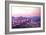 Phoenix Arizona Skyline at Dusk with Phoenix Mount-Markus Bleichner-Framed Art Print