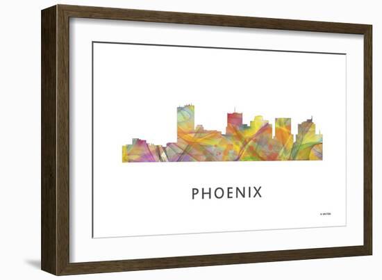 Phoenix Arizona Skyline-Marlene Watson-Framed Giclee Print