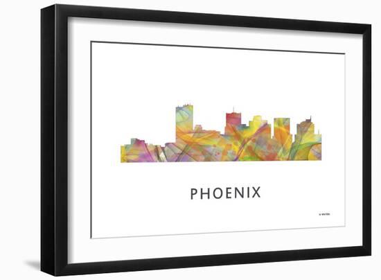 Phoenix Arizona Skyline-Marlene Watson-Framed Giclee Print