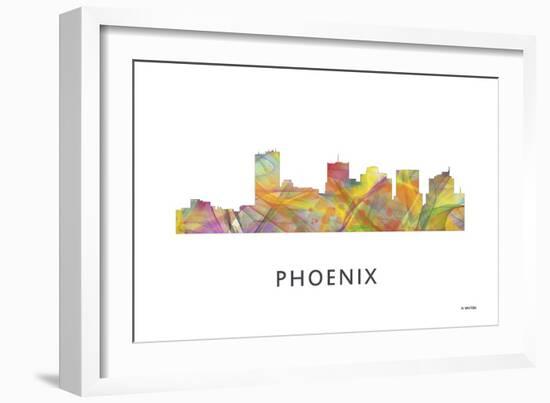 Phoenix Arizona Skyline-Marlene Watson-Framed Giclee Print