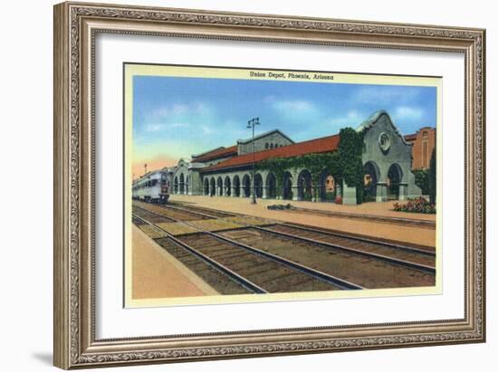 Phoenix, Arizona - Union Depot Exterior View-Lantern Press-Framed Art Print