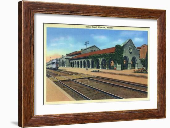 Phoenix, Arizona - Union Depot Exterior View-Lantern Press-Framed Art Print