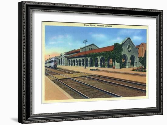 Phoenix, Arizona - Union Depot Exterior View-Lantern Press-Framed Art Print