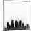 Phoenix City Skyline - Black-NaxArt-Mounted Art Print