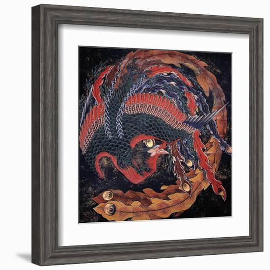 Phoenix (detail)-Katsushika Hokusai-Framed Giclee Print