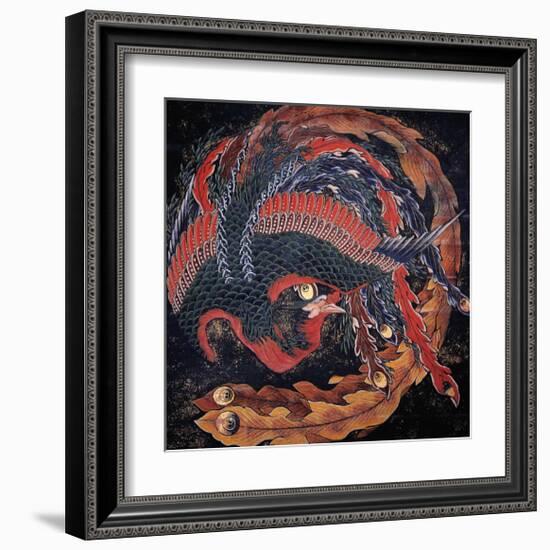 Phoenix (detail)-Katsushika Hokusai-Framed Giclee Print