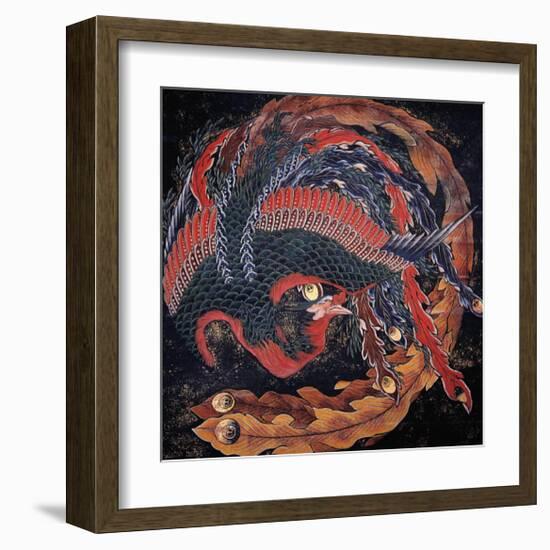 Phoenix (detail)-Katsushika Hokusai-Framed Giclee Print