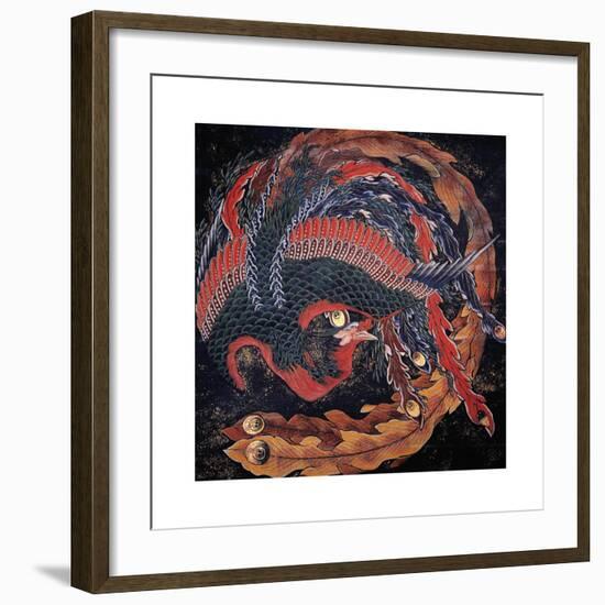 Phoenix (detail)-Katsushika Hokusai-Framed Giclee Print