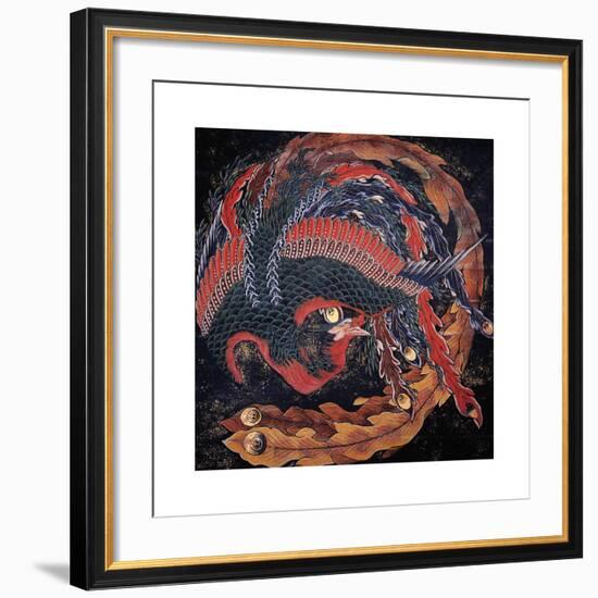 Phoenix (detail)-Katsushika Hokusai-Framed Giclee Print