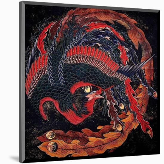 Phoenix (detail)-Katsushika Hokusai-Mounted Art Print